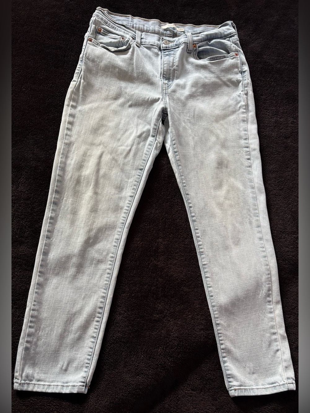 Levi's mid-rise boyfriend slate light wash blue jeans size women’s 29W 27L